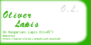 oliver lapis business card